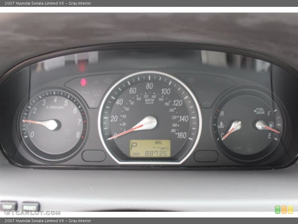 Gray Interior Gauges for the 2007 Hyundai Sonata Limited V6 #64668149