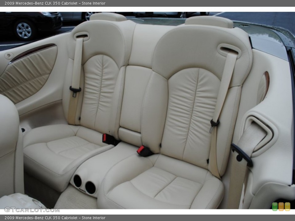 Stone Interior Rear Seat for the 2009 Mercedes-Benz CLK 350 Cabriolet #64669349