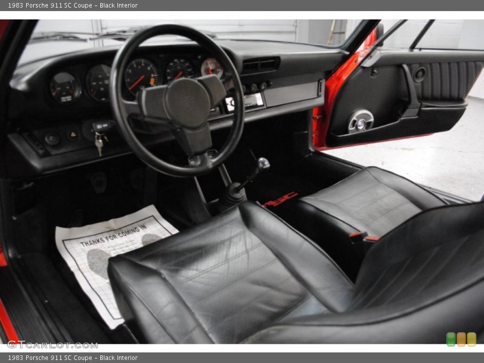 Black 1983 Porsche 911 Interiors