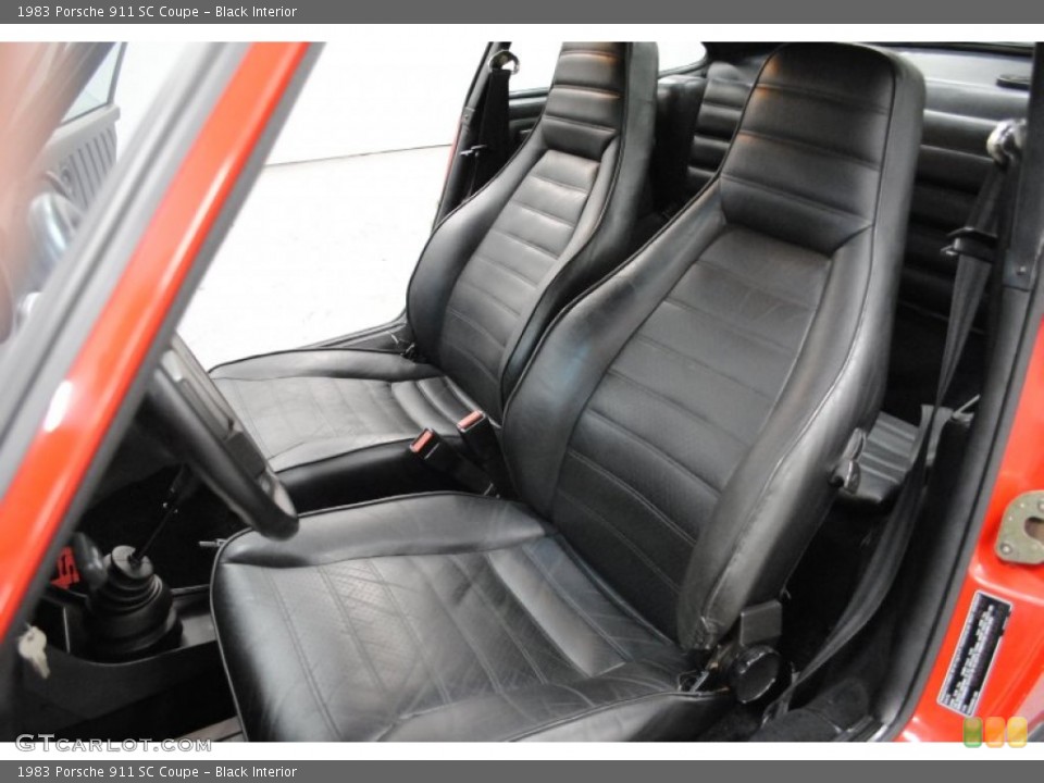 Black Interior Front Seat for the 1983 Porsche 911 SC Coupe #64674551