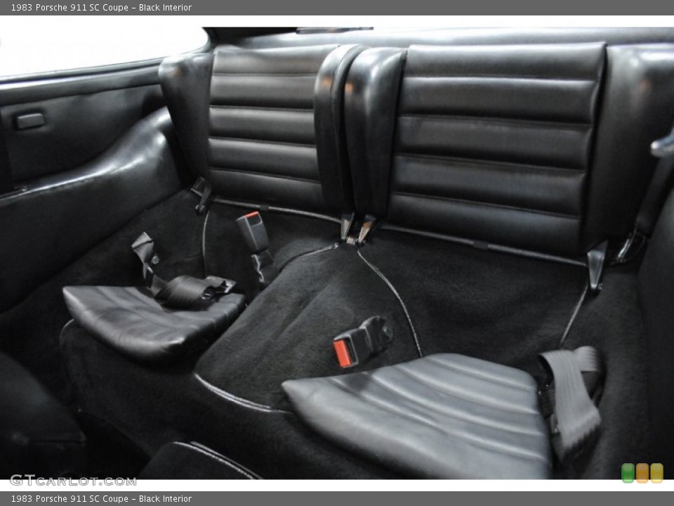 Black Interior Rear Seat for the 1983 Porsche 911 SC Coupe #64674644