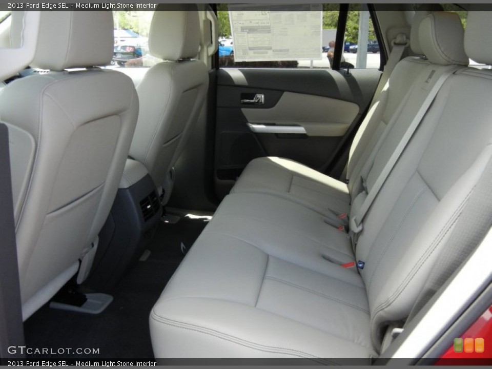 Medium Light Stone Interior Rear Seat for the 2013 Ford Edge SEL #64675187