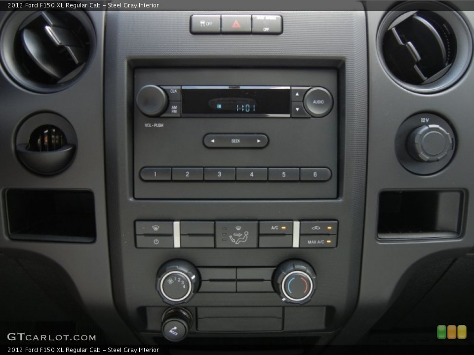 Steel Gray Interior Controls for the 2012 Ford F150 XL Regular Cab #64675653