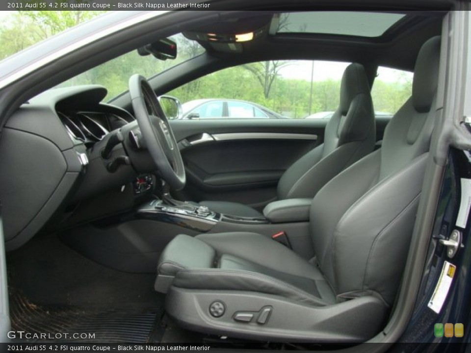 Black Silk Nappa Leather Interior Photo for the 2011 Audi S5 4.2 FSI quattro Coupe #64679405