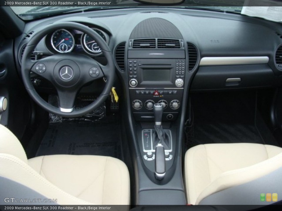 Black/Beige Interior Dashboard for the 2009 Mercedes-Benz SLK 300 Roadster #64679738