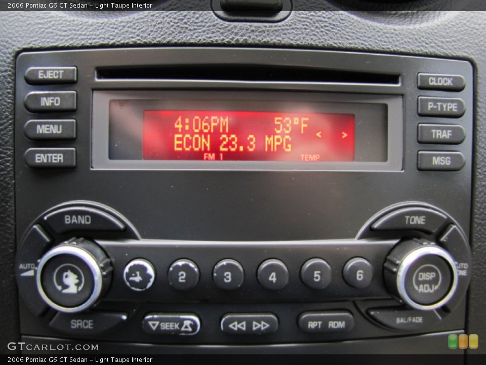 Light Taupe Interior Controls for the 2006 Pontiac G6 GT Sedan #64679787
