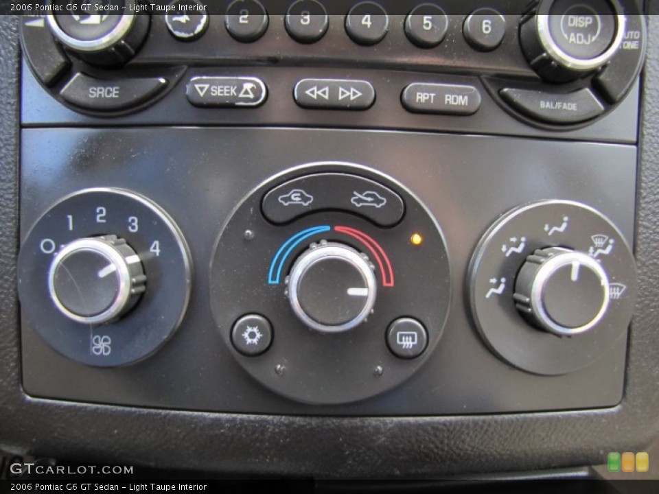 Light Taupe Interior Controls for the 2006 Pontiac G6 GT Sedan #64679797