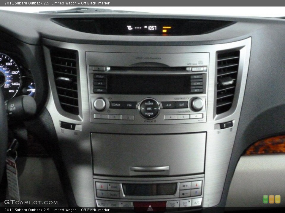 Off Black Interior Controls for the 2011 Subaru Outback 2.5i Limited Wagon #64682807