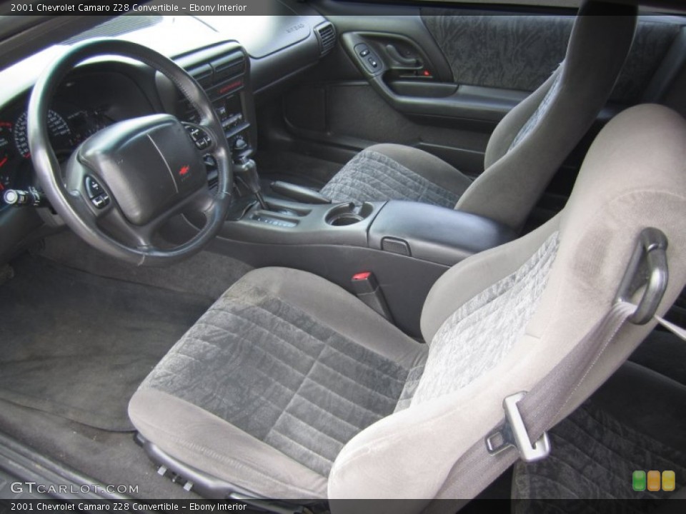 Ebony Interior Photo for the 2001 Chevrolet Camaro Z28 Convertible #64682951