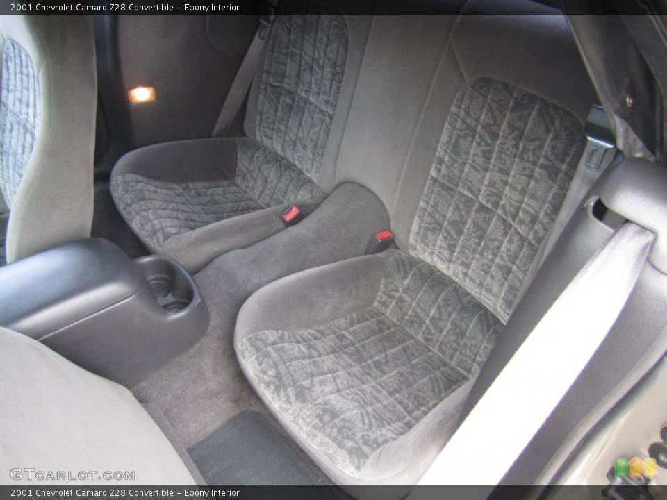Ebony Interior Rear Seat for the 2001 Chevrolet Camaro Z28 Convertible #64682960