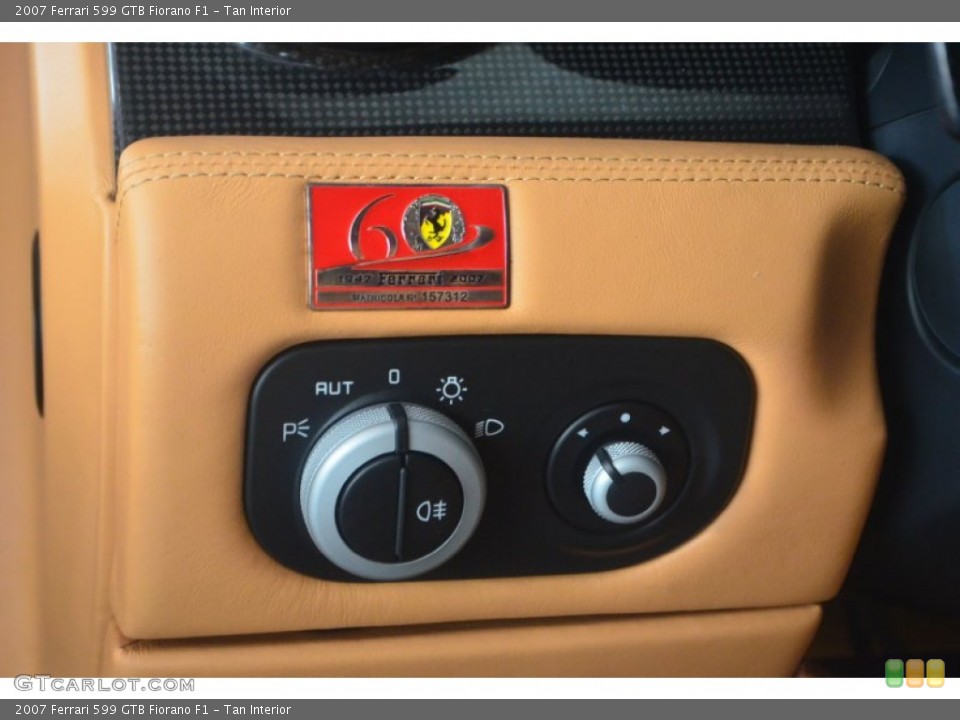 Tan Interior Controls for the 2007 Ferrari 599 GTB Fiorano F1 #64683602