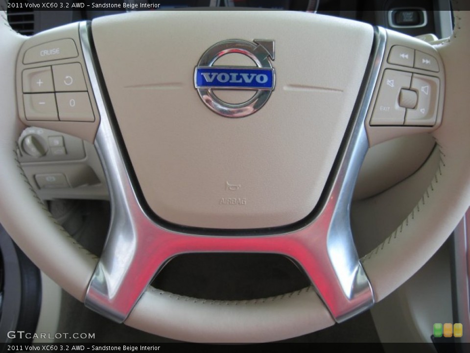 Sandstone Beige Interior Steering Wheel for the 2011 Volvo XC60 3.2 AWD #64686455