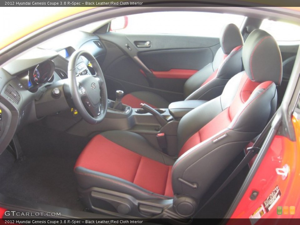 Black Leather/Red Cloth Interior Photo for the 2012 Hyundai Genesis Coupe 3.8 R-Spec #64687649
