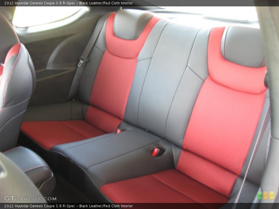 Black Leather/Red Cloth Interior Rear Seat for the 2012 Hyundai Genesis Coupe 3.8 R-Spec #64687670