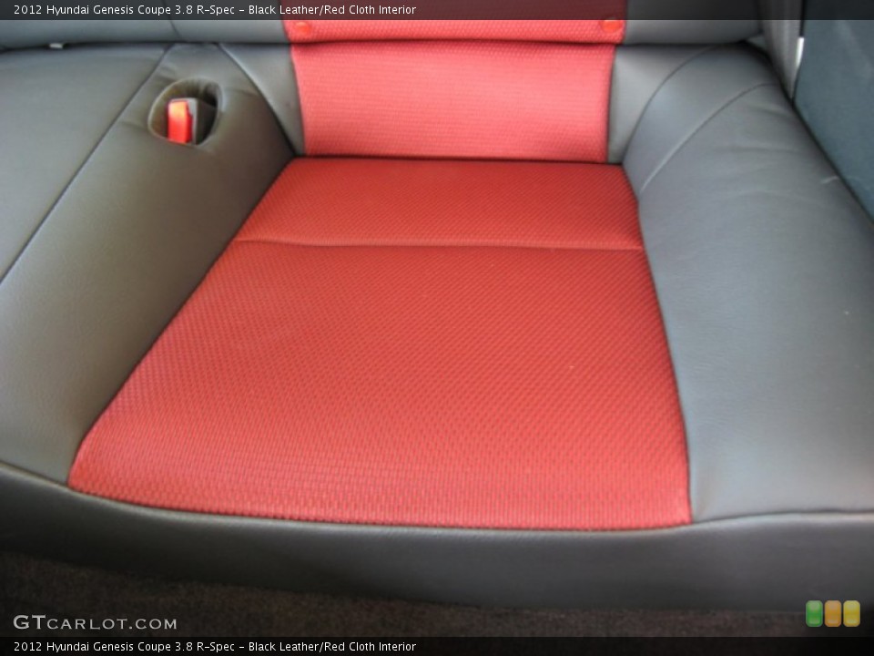 Black Leather/Red Cloth Interior Rear Seat for the 2012 Hyundai Genesis Coupe 3.8 R-Spec #64687679