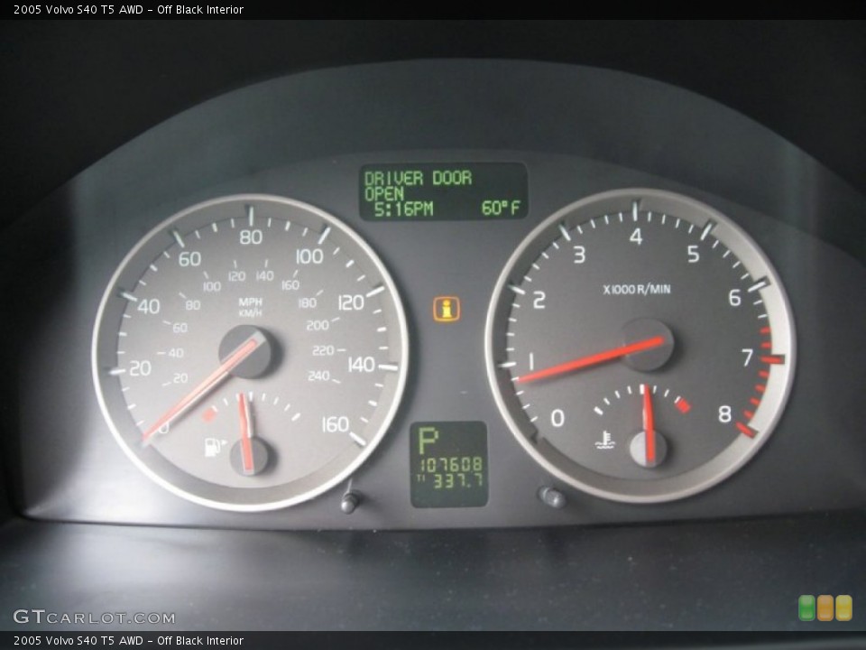 Off Black Interior Gauges for the 2005 Volvo S40 T5 AWD #64689548