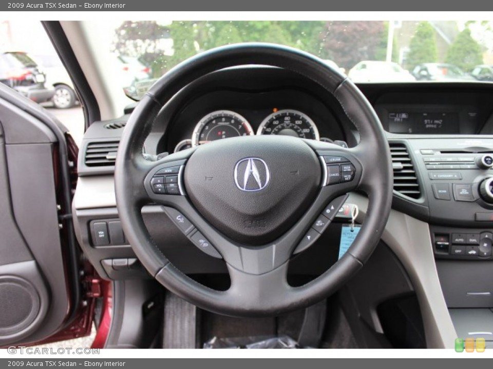 Ebony Interior Steering Wheel for the 2009 Acura TSX Sedan #64694493