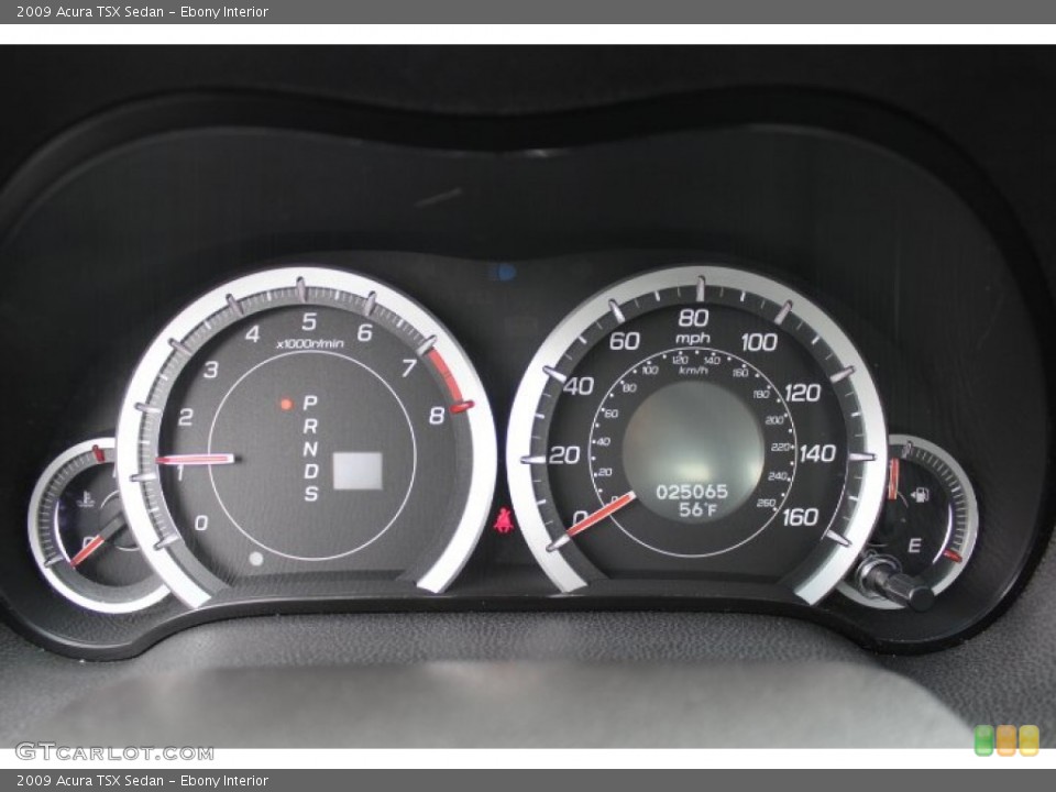 Ebony Interior Gauges for the 2009 Acura TSX Sedan #64694520
