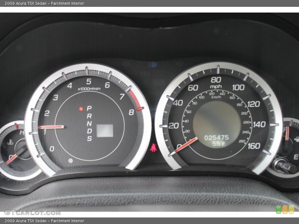 Parchment Interior Gauges for the 2009 Acura TSX Sedan #64694814