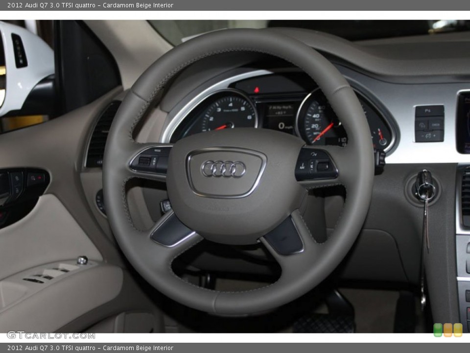Cardamom Beige Interior Steering Wheel for the 2012 Audi Q7 3.0 TFSI quattro #64698000