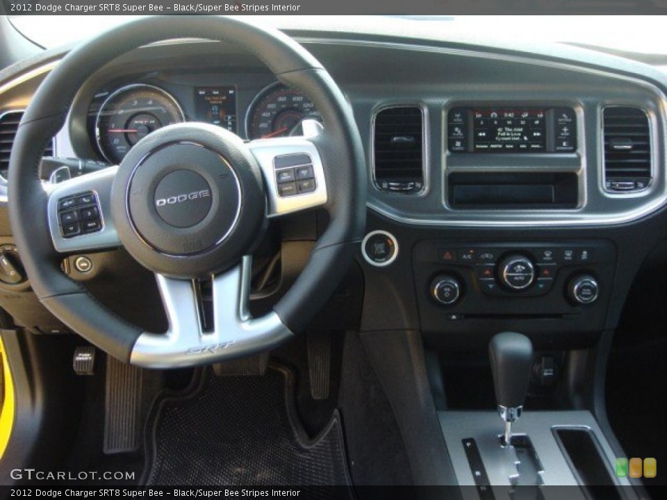 Black/Super Bee Stripes Interior Dashboard for the 2012 Dodge Charger SRT8 Super Bee #64701159