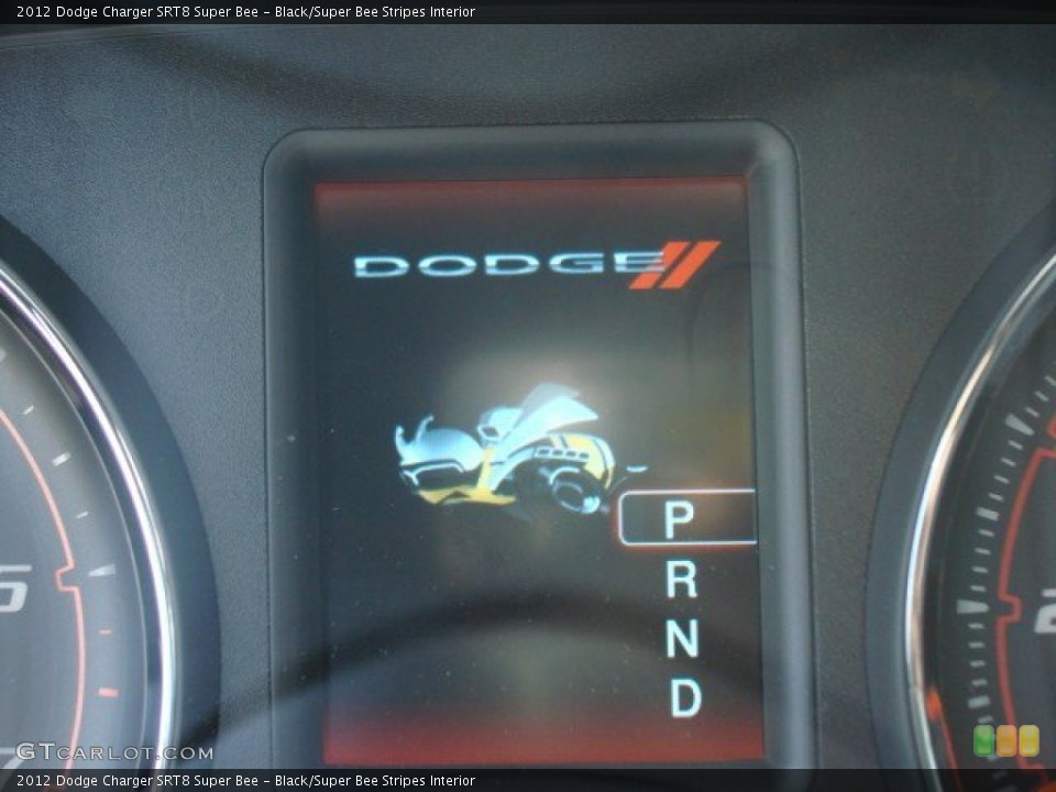 Black/Super Bee Stripes Interior Gauges for the 2012 Dodge Charger SRT8 Super Bee #64701183