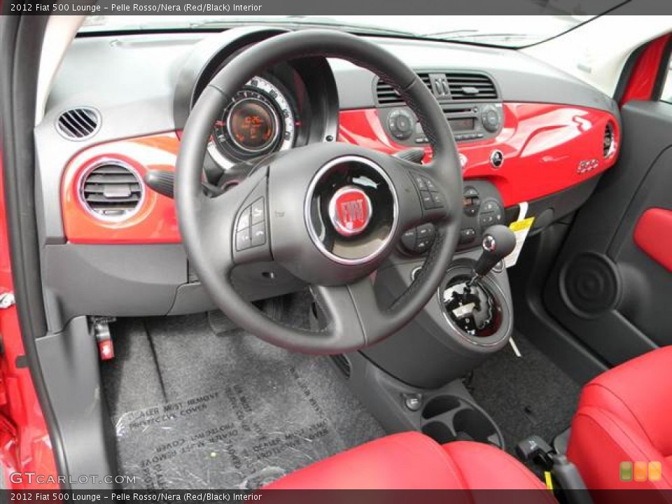 Pelle Rosso/Nera (Red/Black) Interior Dashboard for the 2012 Fiat 500 Lounge #64704982