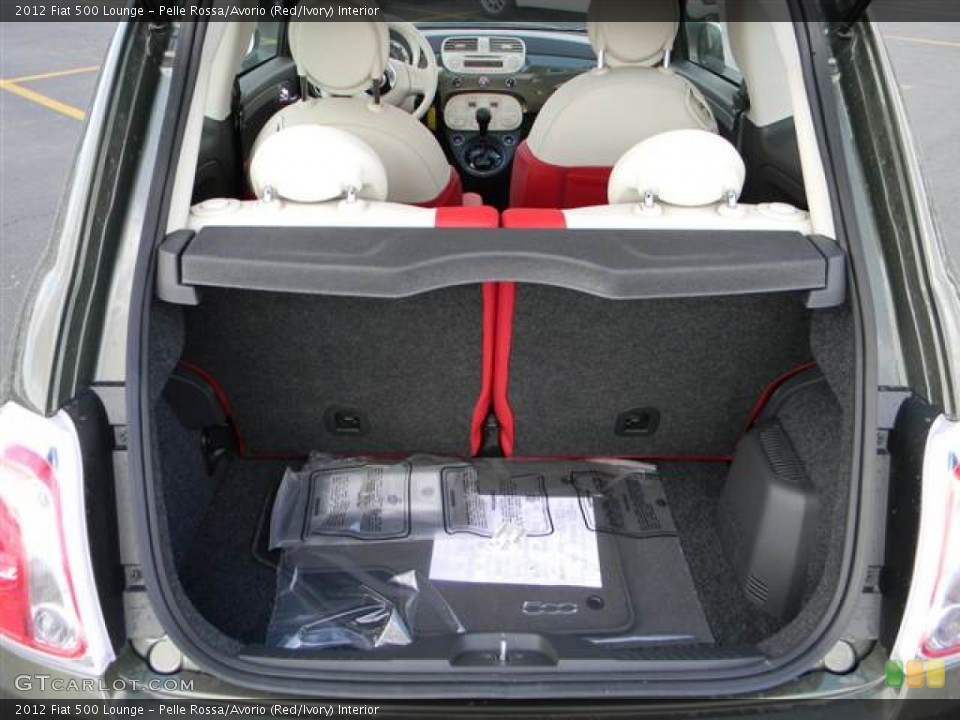 Pelle Rossa/Avorio (Red/Ivory) Interior Trunk for the 2012 Fiat 500 Lounge #64705071