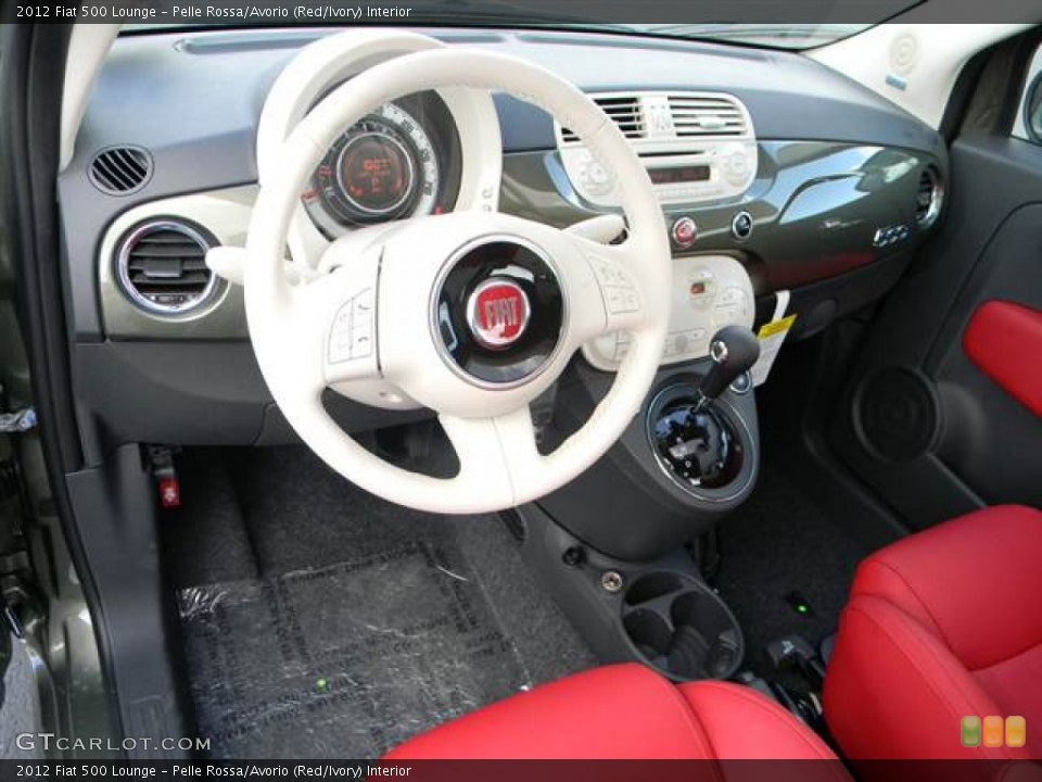 Pelle Rossa/Avorio (Red/Ivory) Interior Dashboard for the 2012 Fiat 500 Lounge #64705080
