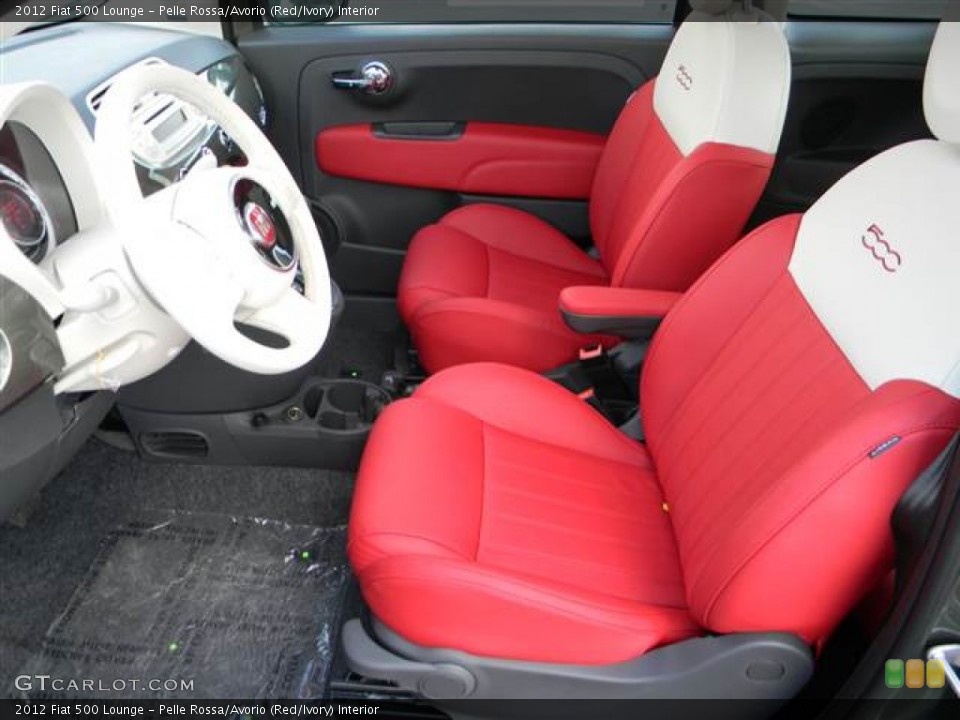 Pelle Rossa/Avorio (Red/Ivory) Interior Photo for the 2012 Fiat 500 Lounge #64705089