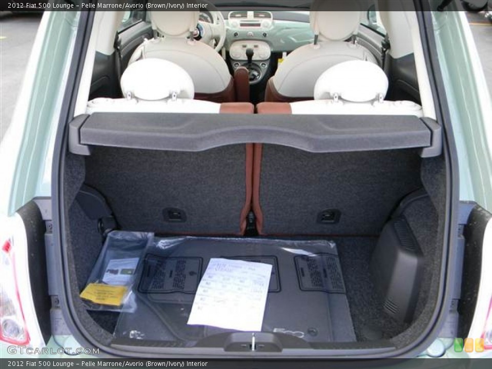 Pelle Marrone/Avorio (Brown/Ivory) Interior Trunk for the 2012 Fiat 500 Lounge #64705143