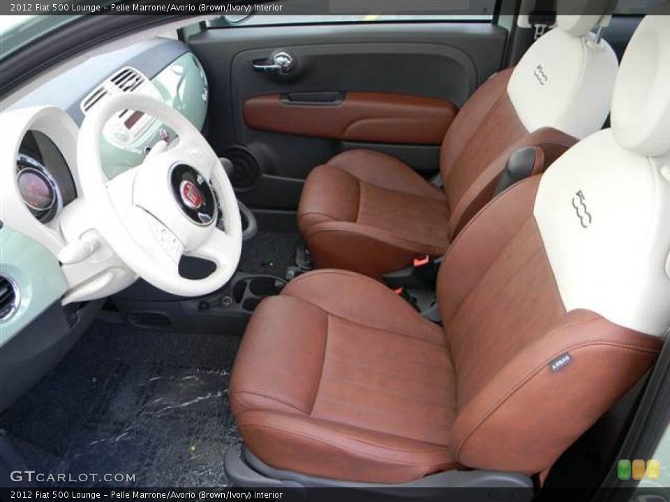 Pelle Marrone/Avorio (Brown/Ivory) Interior Photo for the 2012 Fiat 500 Lounge #64705167