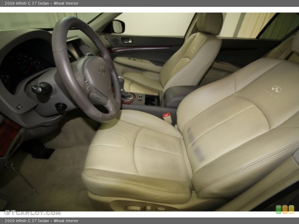 Wheat Interior Front Seat for the 2009 Infiniti G 37 Sedan #64705539