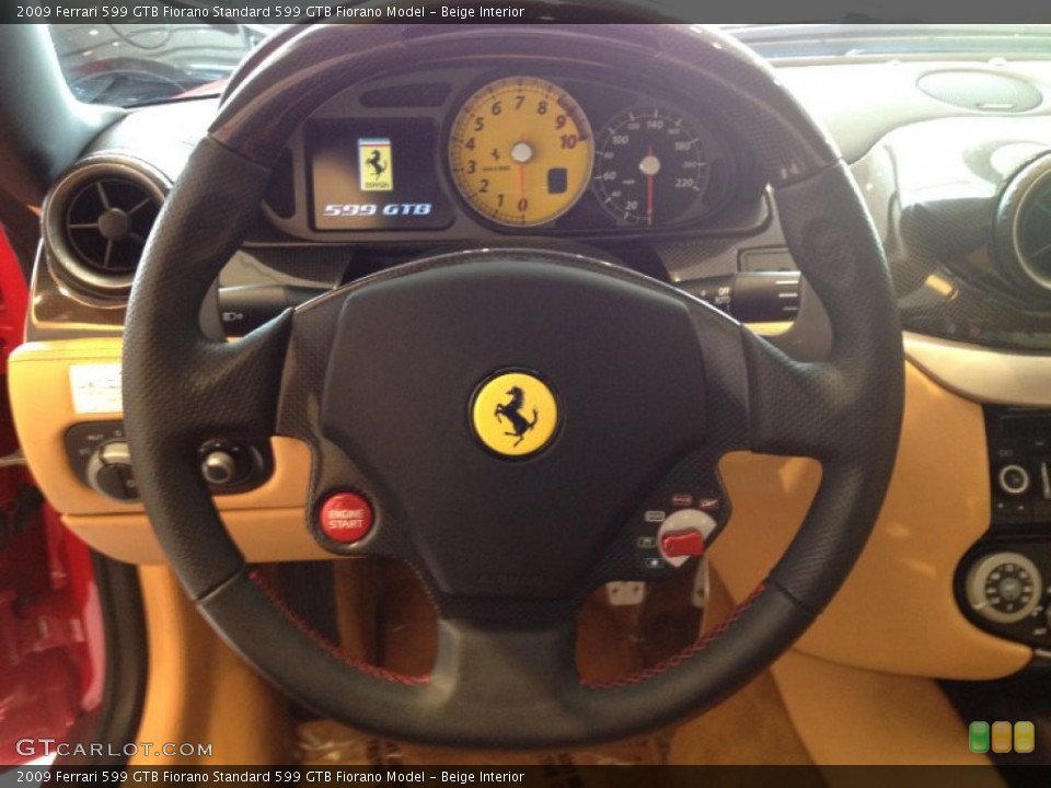Beige Interior Steering Wheel for the 2009 Ferrari 599 GTB Fiorano  #64710648