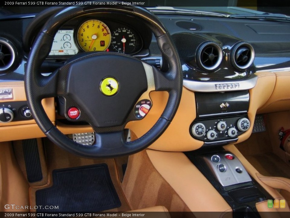 Beige Interior Dashboard for the 2009 Ferrari 599 GTB Fiorano  #64713539
