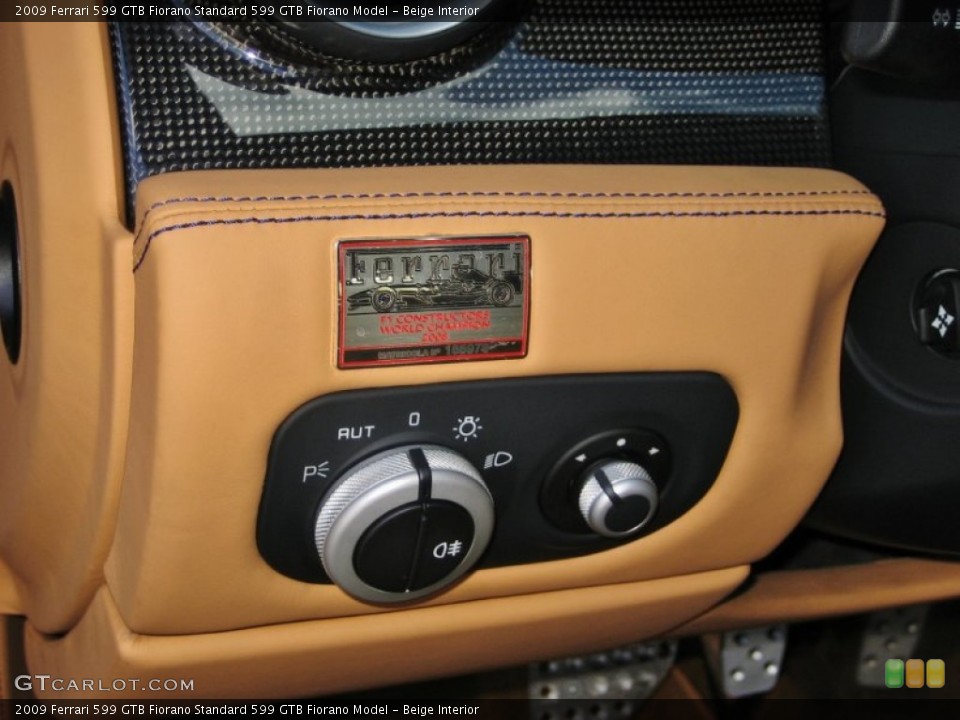 Beige Interior Controls for the 2009 Ferrari 599 GTB Fiorano  #64713582