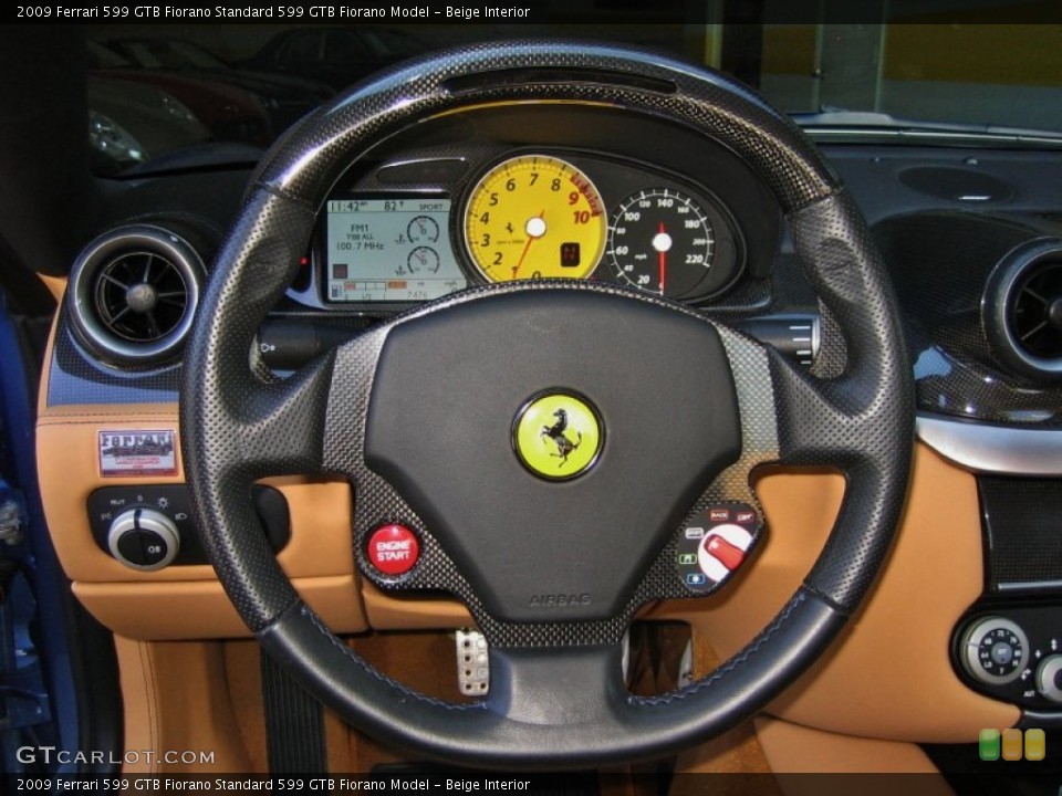 Beige Interior Steering Wheel for the 2009 Ferrari 599 GTB Fiorano  #64713600