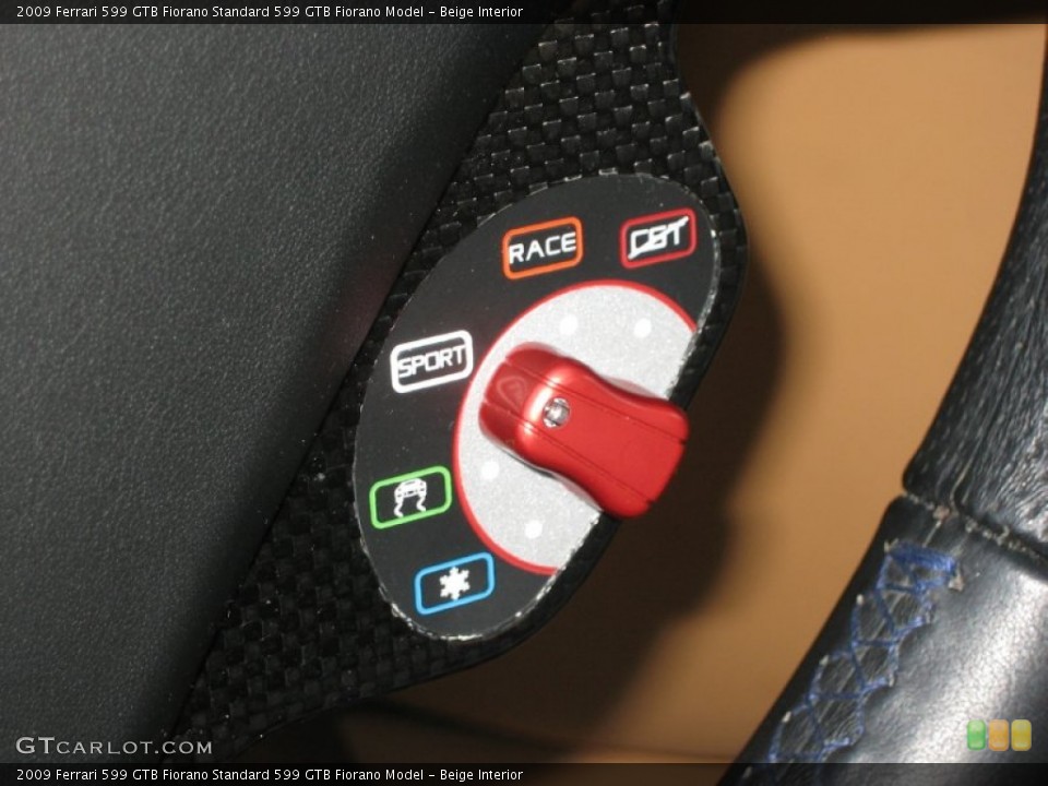 Beige Interior Controls for the 2009 Ferrari 599 GTB Fiorano  #64713618