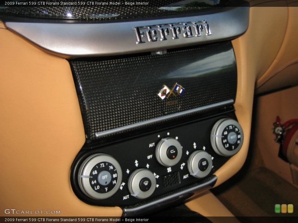 Beige Interior Controls for the 2009 Ferrari 599 GTB Fiorano  #64713682