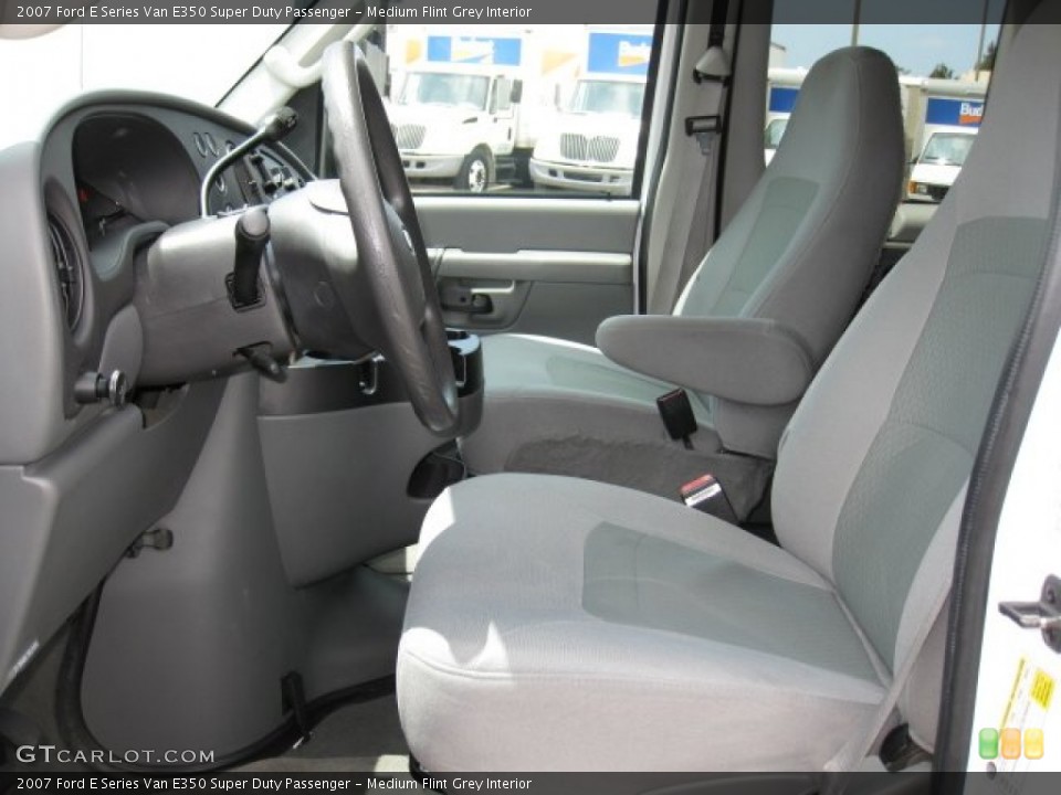 Medium Flint Grey Interior Front Seat for the 2007 Ford E Series Van E350 Super Duty Passenger #64714665