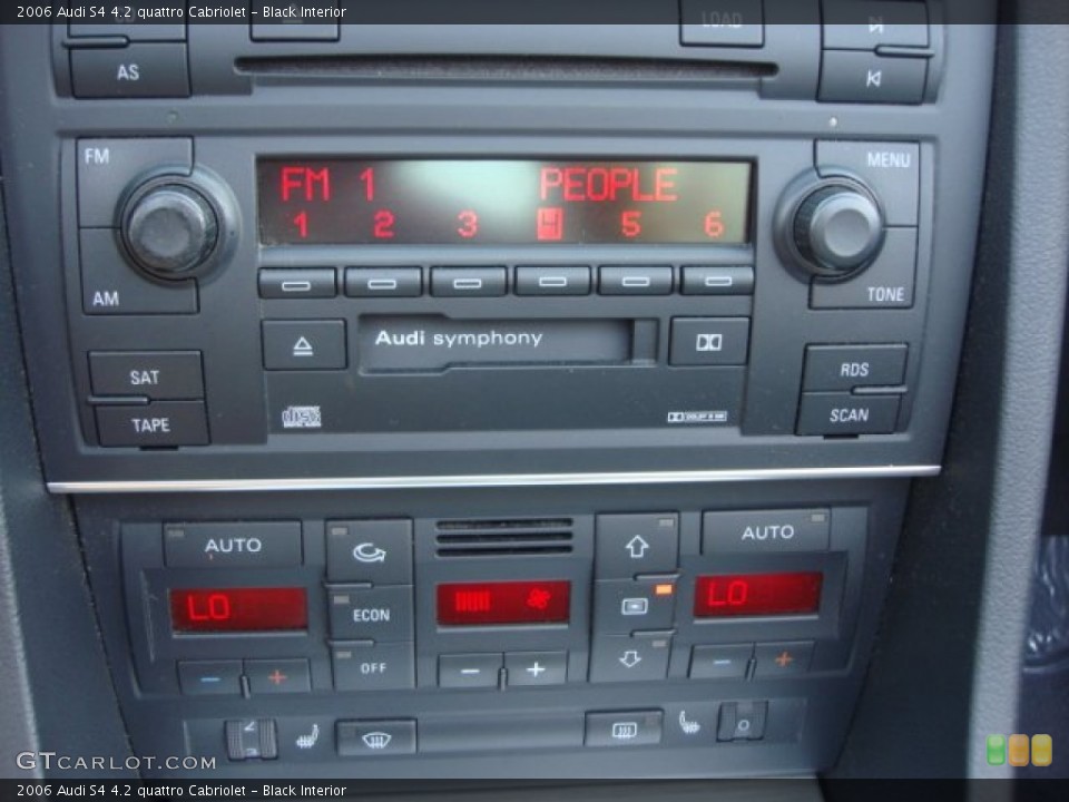 Black Interior Controls for the 2006 Audi S4 4.2 quattro Cabriolet #64717794