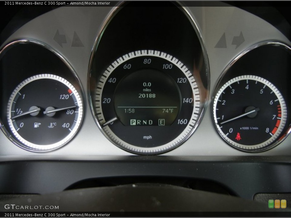 Almond/Mocha Interior Gauges for the 2011 Mercedes-Benz C 300 Sport #64719786