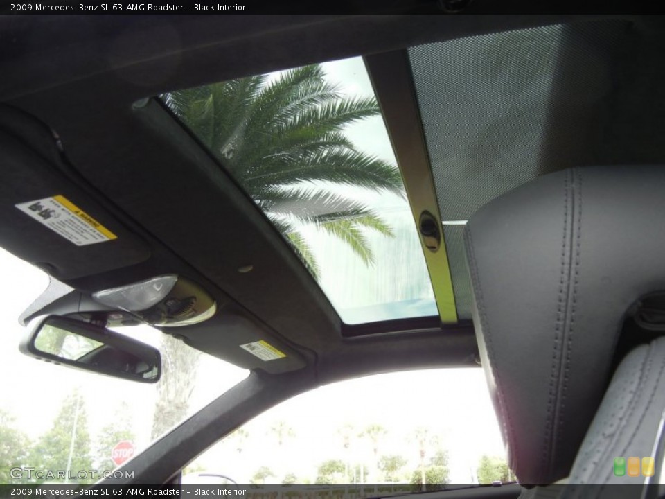 Black Interior Sunroof for the 2009 Mercedes-Benz SL 63 AMG Roadster #64720680