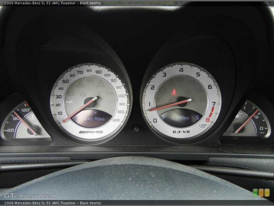 Black Interior Gauges for the 2009 Mercedes-Benz SL 63 AMG Roadster #64720683