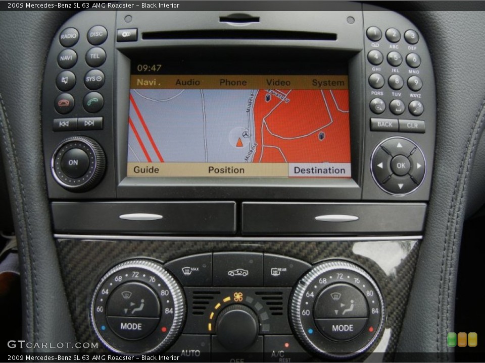 Black Interior Navigation for the 2009 Mercedes-Benz SL 63 AMG Roadster #64720713