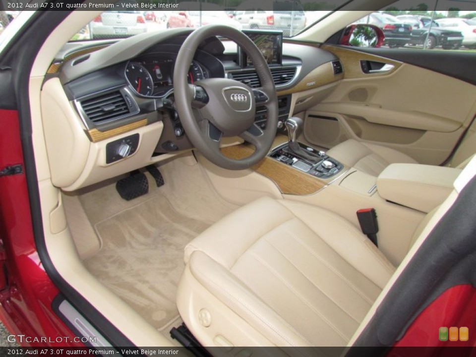 Velvet Beige Interior Prime Interior for the 2012 Audi A7 3.0T quattro Premium #64725984