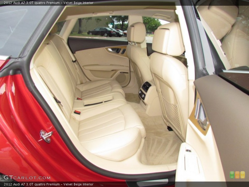 Velvet Beige Interior Rear Seat for the 2012 Audi A7 3.0T quattro Premium #64726011