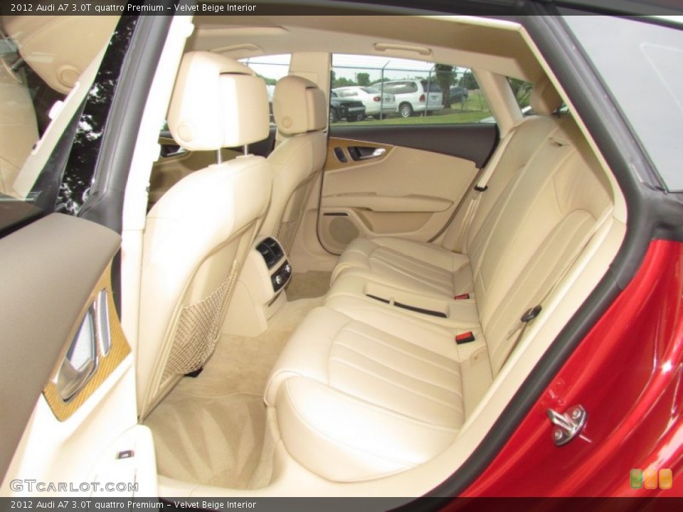 Velvet Beige Interior Rear Seat for the 2012 Audi A7 3.0T quattro Premium #64726020