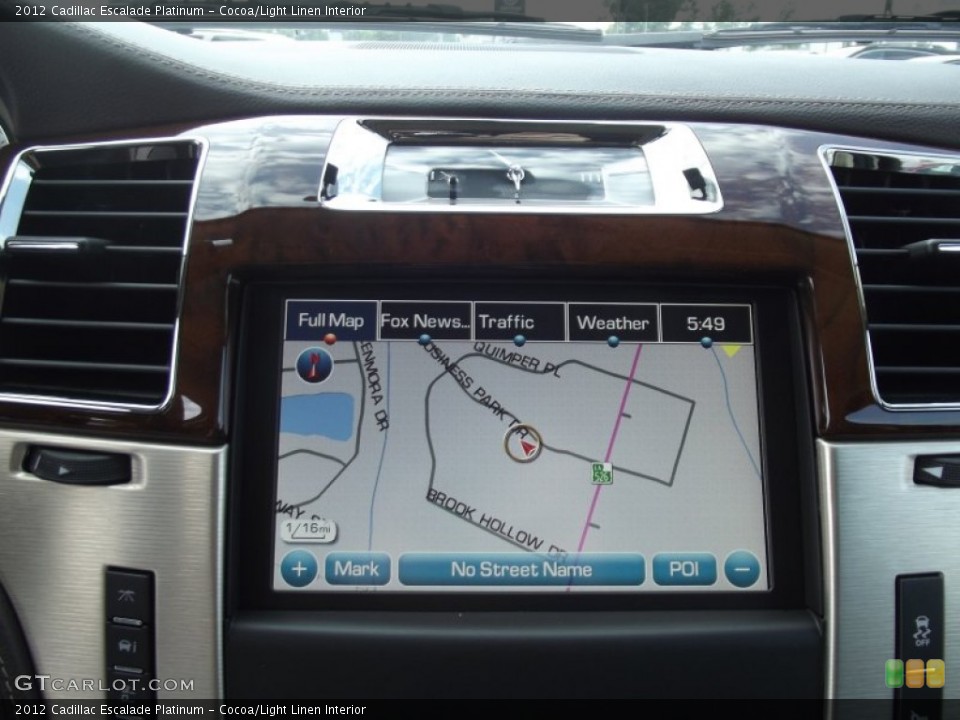 Cocoa/Light Linen Interior Navigation for the 2012 Cadillac Escalade Platinum #64730364