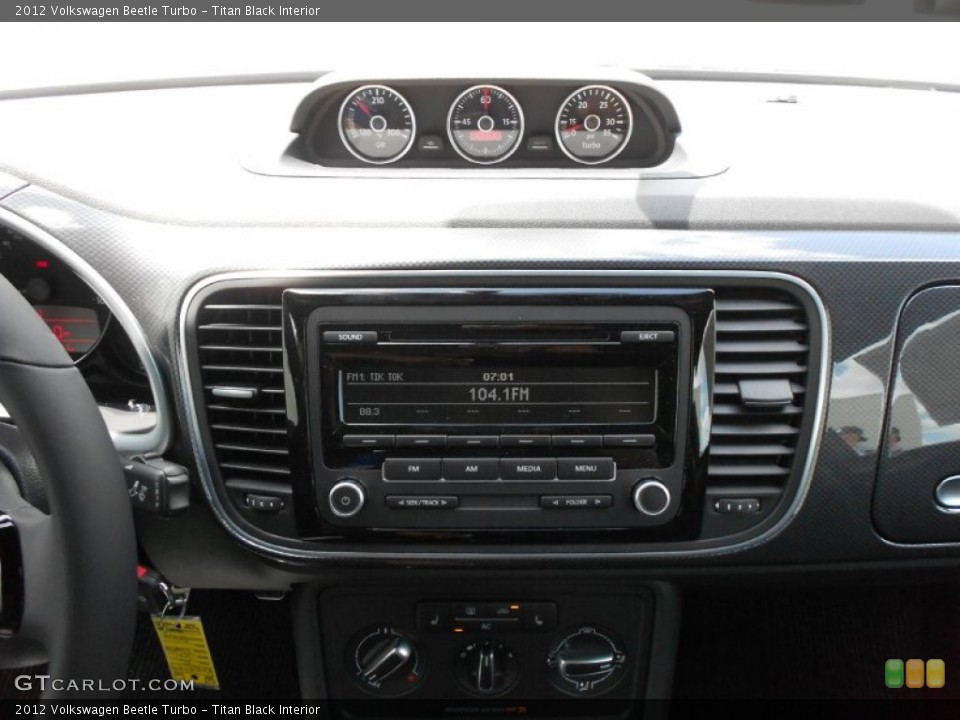 Titan Black Interior Controls for the 2012 Volkswagen Beetle Turbo #64732269